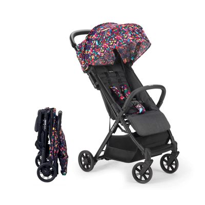 Inglesina Quid Stroller, Maya Black - Compact, Airplane Travel Stroller for Babies & Toddlers 3 Months to 50 lbs - Lightweight - Easy to Open - BPA Free