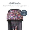 Inglesina Quid Stroller, Maya Black - Compact, Airplane Travel Stroller for Babies & Toddlers 3 Months to 50 lbs - Lightweight - Easy to Open - BPA Free view 2