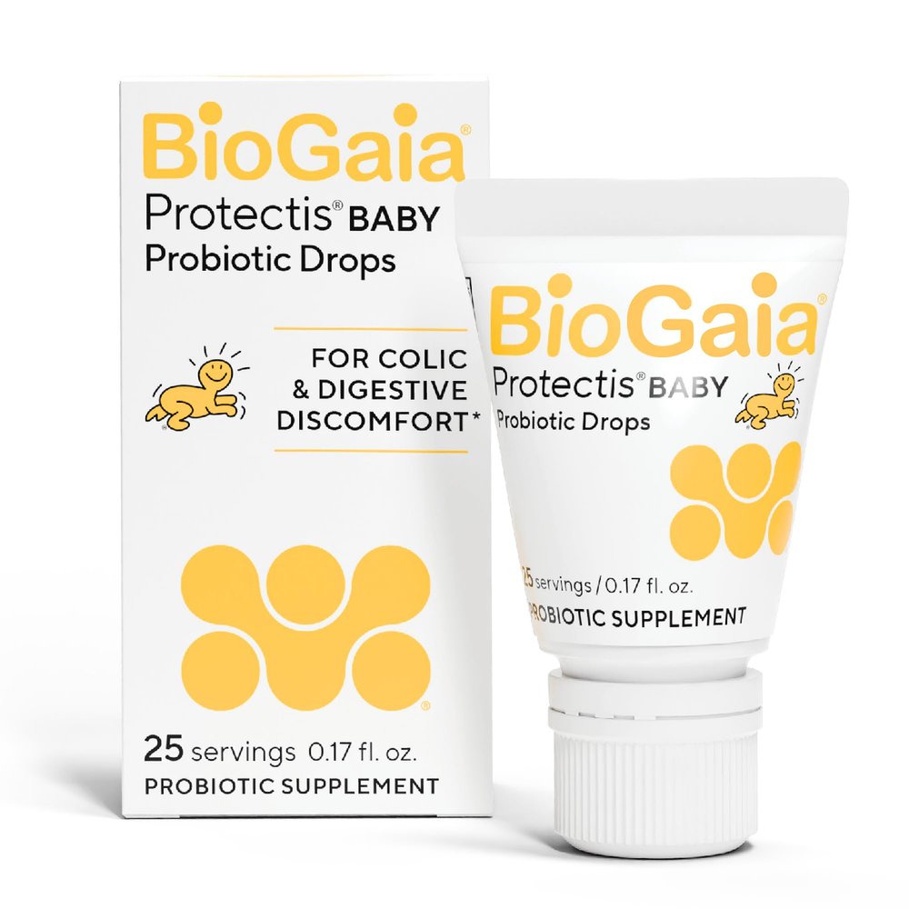 BioGaia Baby Probiotic Drops - Baby Essentials for Colic & Gas Relief, Safe for Newborns, Reduces Crying, Fussing, Colic, Gas, Spit-ups and Constipation, No allergens, Dairy, Soy, Gluten, or Sugar