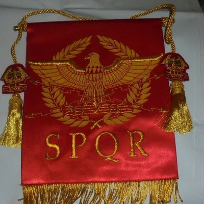 Deluxe Roman Army Caesar Augustus War Legion Banner Flag SPQR Rome Battle Eagle