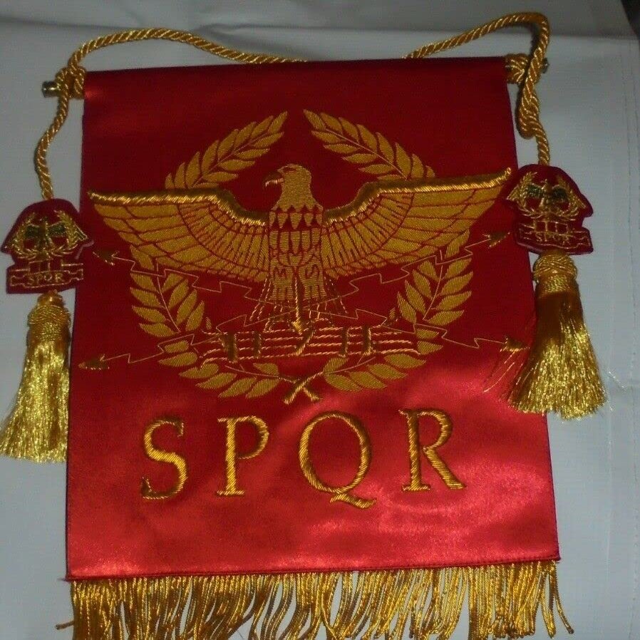 Deluxe Roman Army Caesar Augustus War Legion Banner Flag SPQR Rome Battle Eagle