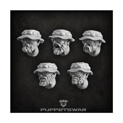 Green Stuff World for Models and Miniatures Guerilla Heads S094
