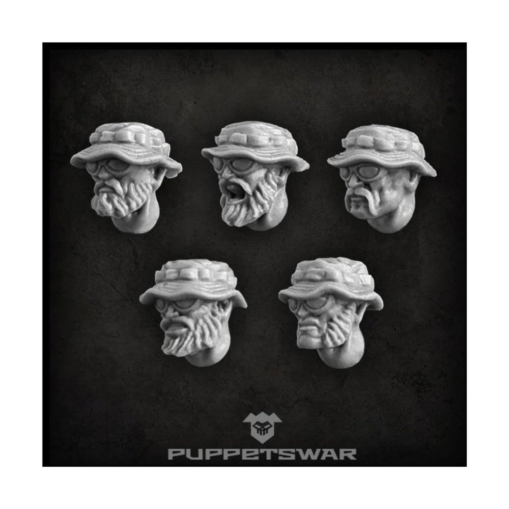 Green Stuff World for Models and Miniatures Guerilla Heads S094