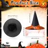 Janmercy 3 Pcs Halloween Witch Hat Witches Cosplay Accessories for Women Halloween Party Supplies, Purple, Black and Orange view 2