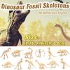 Qiuttnqn 60 Pack Dinosaur Fossil Skeletons,Plastic Figures Dino Bones,Dinosaur Skeleton Toys for Dino Sand Dig,Science Play,Party Favor,12 Styles view 2