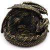 Haxtec Dragon Dice Jail Guardian DND Dice Tray Holder Compatible with Dungeons and Dragons Accessories Novelty DM RPG Gift Dragon Statue Decor(Antique Bronze) view 1
