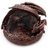 Haxtec Dragon Dice Jail Guardian DND Dice Tray Holder Compatible with Dungeons and Dragons Accessories Novelty DM RPG Gift Dragon Statue Decor(Antique Copper) view 1
