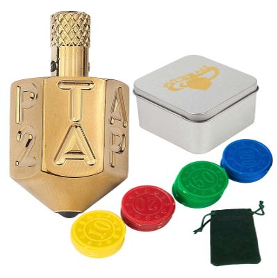 Extguds Put and Take Spinner Dice Game, Game of Chance, Gambling Top Dice Type Game, Solid Brass ANTE-UP (Dice Brass)