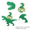 1 Pack Dinosaur 2nd Rex Happy Birthday Cake Topper Glitter Second Cake Pick Baby Shower 2nd Birthday Dinosaur Theme Party Cake Decorations Supplies Green view 3