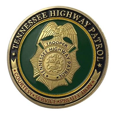 Tennessee Highway Patrol | Trooper | Courtesy Service Protection | Gold Plated Challenge Coin