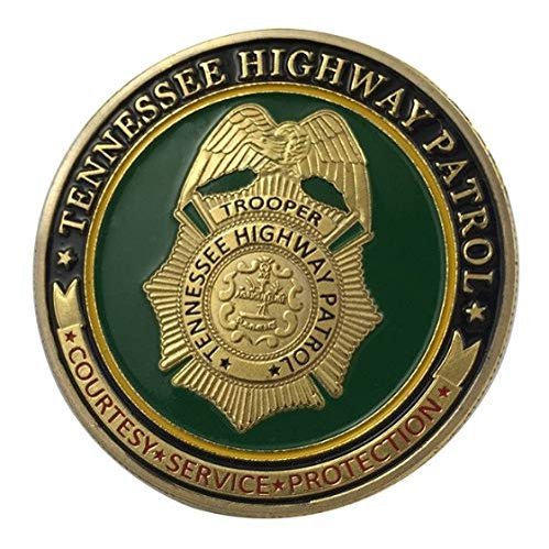 Tennessee Highway Patrol | Trooper | Courtesy Service Protection | Gold Plated Challenge Coin