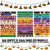SUNPROUND Halloween Slap Bracelet,100Pcs Slap Bracelet Wristbands with Spider Pumpkin Ghost Zombie Bat Witches Design Snap Bracelet for Kids Party Favors Toys Prizes Goodie Bags Fillers view 2