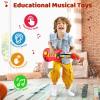 Kids Guitar 2 in 1 Musical Instruments for Kids Piano Toddler Toy Electric Guitars with Strap Music Toys for 3 4 5 Year Old Boys Girls Gifts (Red) view 3