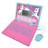 LEXiBOOK - Unicorn Educational and Bilingual Laptop Spanish/English - Toy for Children with 124 Activities to Learn Mathematics, Dactylography, Logic, Clock Reading, Play Games and Music - JC598UNIi2 view 1