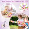 Kids Guitar 2 in 1 Musical Instruments for Kids Piano Toddler Toy Electric Guitars with Strap Music Toys for 3 4 5 Year Old Boys Girls Gifts (Pink) view 3