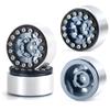 1/24 RC Wheel Rims 1.0 Beadlock Aluminum Wheels 4pcs for Axial SCX24 Deadbolt AXI90081 Gladiator JLU CRC (Titanium) view 1