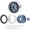 1/24 RC Wheel Rims 1.0 Beadlock Aluminum Wheels 4pcs for Axial SCX24 Deadbolt AXI90081 Gladiator JLU CRC (Titanium) view 3