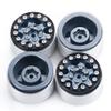 1/24 RC Wheel Rims 1.0 Beadlock Aluminum Wheels 4pcs for Axial SCX24 Deadbolt AXI90081 Gladiator JLU CRC (Titanium) view 4