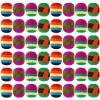 Yunsailing 48 Pieces Knit Sack Balls for Kids Knitted Kickball Soft Juggling Balls Multicolored Crochet Geometric Pattern Foot Bag Kick Sack for Kids Boys and Girls, Random Color view 1