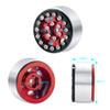 1/24 RC Wheel Rims 1.0 Beadlock Aluminum Wheels for Axial SCX24 Deadbolt AXI90081 Gladiator JLU CRC (Red) view 2