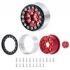1/24 RC Wheel Rims 1.0 Beadlock Aluminum Wheels for Axial SCX24 Deadbolt AXI90081 Gladiator JLU CRC (Red) view 3
