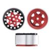 1/24 RC Wheel Rims 1.0 Beadlock Aluminum Wheels for Axial SCX24 Deadbolt AXI90081 Gladiator JLU CRC (Red) view 4