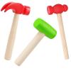 Waenerec 3pcs Wooden Mallet Toy Hammer Simulation Wooden Hammers Small Plastic Toddler Fake Hammer Portable Maintenance Kids Tools Toys Pretend for Boys Girls view 1