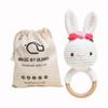 Bunny White Bunny rattles Toy for Young Children, Handmade Woolen Toy with Strict Quality Testing Process, Usable as House Decoration (White Bunny Rattles) view 1