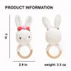 Bunny White Bunny rattles Toy for Young Children, Handmade Woolen Toy with Strict Quality Testing Process, Usable as House Decoration (White Bunny Rattles) view 2