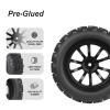 HobbyPark PreGlued Mounted 12mm Hex Hubs RC Truck Tires and Wheels 2.8 Tires with Foam Inserts for Traxxas Rustler Stampede Hoss 4x4 Redcat RC Monster Truck Set of 4 (128x67mm(HxW)) view 4