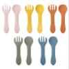 10 Pcs Silicone Baby Spoons and Forks, Chewable Utensils for Self-Feeding, Kids Utensils for Over 6 Months Babies view 1