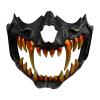 Halloween Japanese Half Mask - Tiger Mask,Ye Dragon God Black Bone Masks, Resin Skull Scary Horror Ninja Mask Costume Props view 1