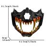 Halloween Japanese Half Mask - Tiger Mask,Ye Dragon God Black Bone Masks, Resin Skull Scary Horror Ninja Mask Costume Props view 2