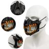 Halloween Japanese Half Mask - Tiger Mask,Ye Dragon God Black Bone Masks, Resin Skull Scary Horror Ninja Mask Costume Props view 3