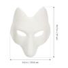 TOYANDONA Fox Masks, 2pcs White Paintable Masks Blank DIY Animal Dress Up for Masquerade Halloween Cosplay Costume view 2