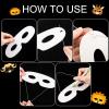 Vinsot 180 Pack Blank White Paper Masquerade Eye Masks Bulk with Elastic Ropes Pre-punched DIY Decorating Masks for Cosplay Carnival & Mardi Gras Parties, Costume Accessory, Photo Booth Props view 3