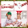 FunsLane 12 Pack 10" Luxurious Red & White Snowflake Design Table Favors with Party Hat, Joke & Xmas Gift for Kids Christmas Parties & Holidays view 4