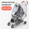 Stroller Rain Cover Universal Stroller Cart Umbrella Rain Cove Accessory for Winter Windproof Waterproof Dustproof and Snowproof view 2