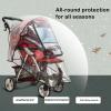 Stroller Rain Cover Universal Stroller Cart Umbrella Rain Cove Accessory for Winter Windproof Waterproof Dustproof and Snowproof view 3
