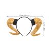 TOYANDONA Halloween Horn Headband, Gold Sheep Horns Headband Goat Devil Demon Horns Headband for Halloween Costume Cosplay Photo Props view 2