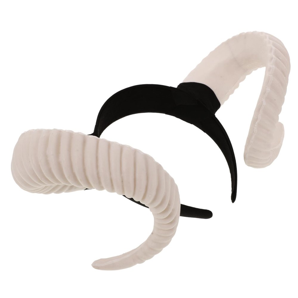 TOYANDONA Sheep Horn Headband Lightweight Horn Hair Hoop for Cosplay Party Performance and Photo Props