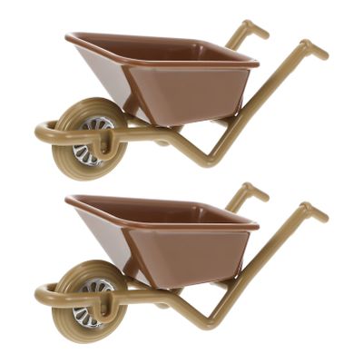Zerodeko Miniature Wheelbarrow Simulation Cart Model 3.54X1.57X1.57In Mini Cart Ornament for Dollhouse Accessories Micro Landscape Decorations Home Desk Display