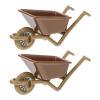 Zerodeko Miniature Wheelbarrow Simulation Cart Model 3.54X1.57X1.57In Mini Cart Ornament for Dollhouse Accessories Micro Landscape Decorations Home Desk Display view 1