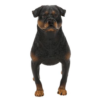 Rottweiler Simulation Model Toy Cute Dog Lifelike Rottweiler Ornaments Desktop Decoration for Child Gifts