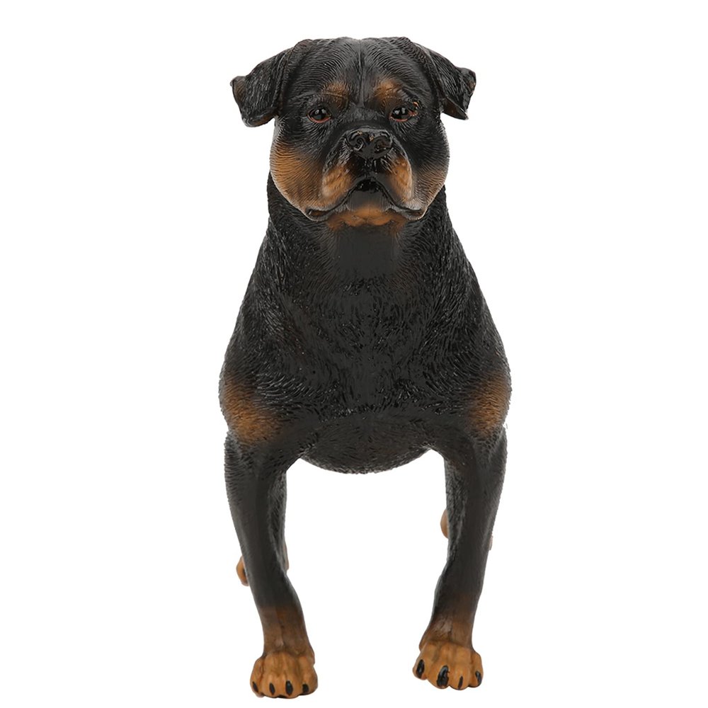 Rottweiler Simulation Model Toy Cute Dog Lifelike Rottweiler Ornaments Desktop Decoration for Child Gifts
