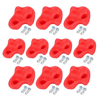10PCS Textured Rock Climbing Stone Rocks Wall Stones Kids Assorted Kit DIY Rock Wall for Kids (Red),Plastic Climbing Stone, Plastic Climbing Stone, 10PCS Textured Rock ClimbiClimbing Stone Plast