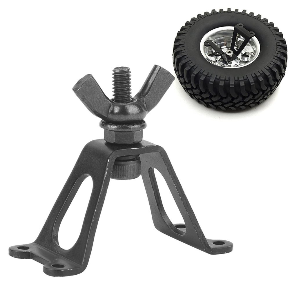 1/10 Simulation Rear Spare Wheel Rack,Rear Spare Wheel Rack, Metal Spare Tire Rack, DIY RC Car Accessory Fit for for Axial for SCX10 D90 RC Crawler Car, Rear Spare Wheel Rack, 1/10 Simulation Re