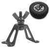 1/10 Simulation Rear Spare Wheel Rack,Rear Spare Wheel Rack, Metal Spare Tire Rack, DIY RC Car Accessory Fit for for Axial for SCX10 D90 RC Crawler Car, Rear Spare Wheel Rack, 1/10 Simulation Re view 1