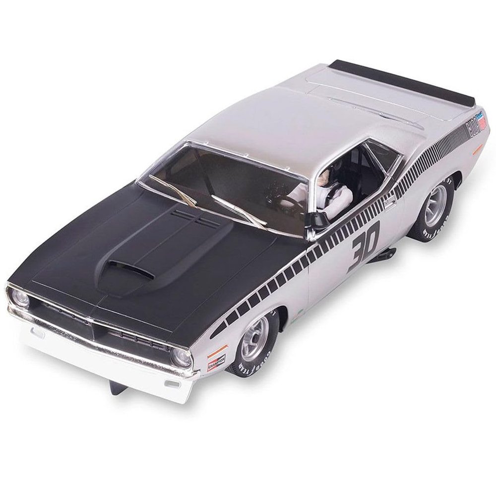 SCX U10432X300 Plymouth Trans Am AAR CUDA 1970, #30 1:32 Slot Car (Silver)