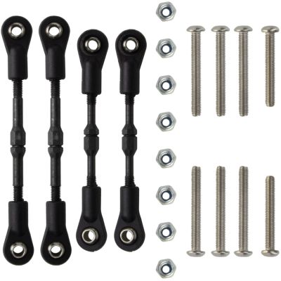 HobbyMarking 1/10 RC Car Adjustable Steering Turnbuckle Camber Linkage Rod Set for Tamiya TT-02B Chassis Hop-up Upgrade Parts